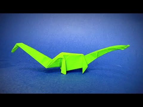 How to Make a Paper Dinosaur Apatosaurus | Origami Dinosaur | Origami Animals
