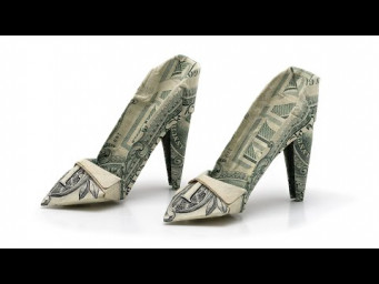 Dollar Bill High-heel Shoe Origami (Jodi Fukumoto)