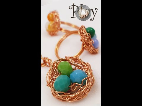 Play with wire | Bird's Nest | Rings | Pendant @Lan Anh Handmade 661 #Shorts Play with wire | Bird's Nest | Rings | Pendant @Lan Anh Handmade 661 #Shorts