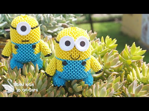 3d origami minion tutorial , chubby minion Bob toy | cómo hacer bob minion de origami 3d 3d origami minion tutorial , chubby minion Bob toy | cómo hacer bob minion de origami 3d
