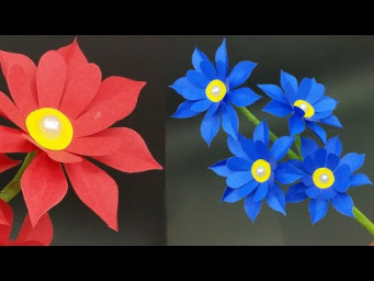 Paper Flower DIY - Artificial Flowers - Home Decor Ideas - Easy Crafts