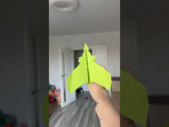 Paper Plane Flies 155 Feet Indoors &ndash; Best Distance Test & Record Shot #diy #airplane #origami