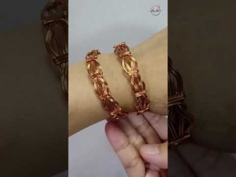 Bamboo bracelet - Free tutorial video link above the title  #shortsvideo #wireworks