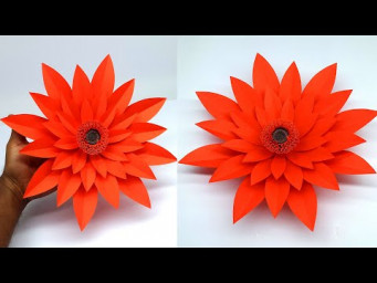 Beautiful Paper Flower Making at Home - How to Make Paper Flower - Home Decoration Craft - DIY