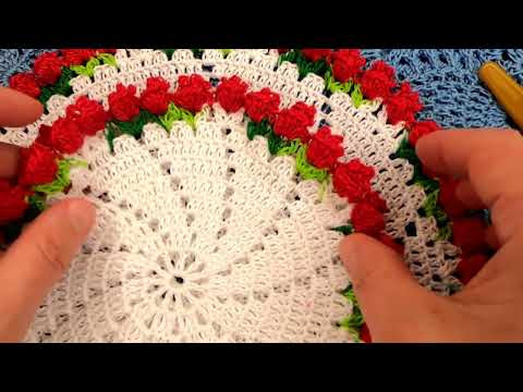 Салфетка " Бутоны РОЗ ", Вязание КРЮЧКОМ по схеме , crochet doily ( узор №428) Салфетка " Бутоны РОЗ ", Вязание КРЮЧКОМ по схеме , crochet doily ( узор №428)