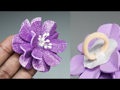 Cute Flower HAIR Accessories | EVA Glitter Foam Sheet Hairbands and Clips Instruction Cute Flower HAIR Accessories | EVA Glitter Foam Sheet Hairbands and Clips Instruction