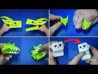 How to Make Paper Dragon Puppet | Paper Ring | Paper Trap | Paper Skull