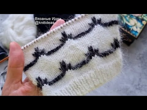 Красивый простой узор спицами! Цветочные волны Красивый простой узор спицами! Цветочные волны