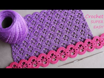 Простой УЗОР КРЮЧКОМ на основе ленточного кружева :) SUPER EASY Beautiful  Pattern Crochet