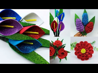 Easy flower making at home - Simple craft work with paper - Home decorating ideas paper craft