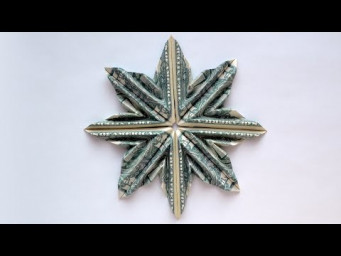 Nice MONEY SNOWFLAKE (STAR) | Modular Dollar Origami | Tutorial DIY by NProkuda