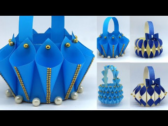 Beautiful Paper Basket Making at home - Home Decoration Craft - Best Out Of Waste