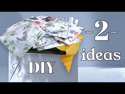 2 ИДЕИ куда использовать ОСТАТКИ ТКАНИ -  Увлекательное лоскутное шитье - DIY