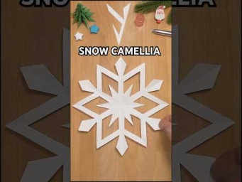 PAPER SNOWFLAKE SNOW CAMELLIA TUTORIAL | TOP CHRISTMAS DECOR IDEAS INCLART #diy