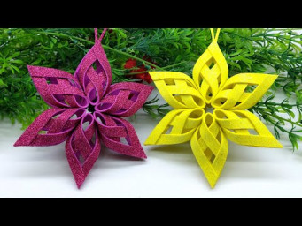 Low Budget Christmas Decor - Christmas Star Making at Home - How to Make Star - Dollar Tree DIY