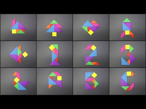 Como fazer um TANGRAM de papel! ||| Origami |||