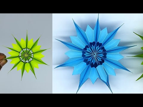 Paper Cutting Design - How to Make Paper Snowflakes - Handmade Christmas Crafts - Dollar Tree DIY
