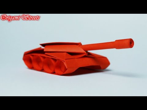Как сделать танк из бумаги. Оригами танк