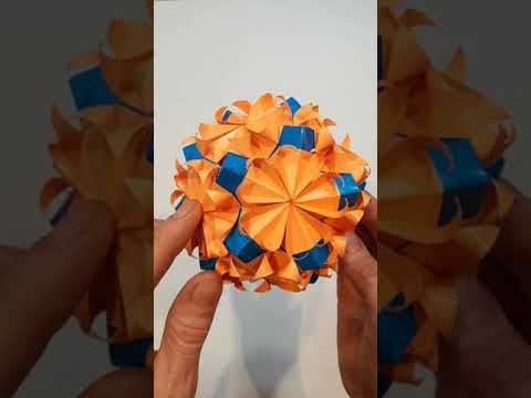 Кусудама Вы Любящий оригами (Kankichi), Kusudama Loving You origami #Shorts Кусудама Вы Любящий оригами (Kankichi), Kusudama Loving You origami #Shorts