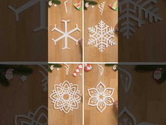 4 EASY CRAFTING TUTORIAL | MAGIC PAPER SNOWFLAKE FOR CHRISTMAS DECOR