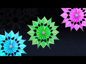 3D Snowflake Decorations #15 ❄️ Paper Snowflakes❄️  Поделки на Новый Год ❄️ Снежинка из бумаги