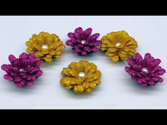 How to make a paper flower step by step? Simple paper flower making - Diy flower easy