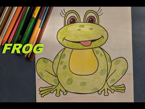 How to draw a frog with pencils | Як намалювати жабу олівцями