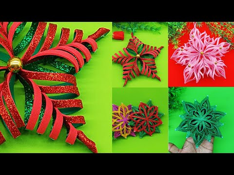 Paper Cutting Design - Christmas Snowflakes Making at Home/How to Make Paper Snowflakes/Dollar Tree