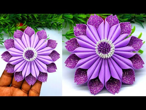 Make a Beautiful NEW Glitter Paper Flower | Easy DIY Tutorial for Decorations & Gifts Make a Beautiful NEW Glitter Paper Flower | Easy DIY Tutorial for Decorations & Gifts
