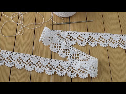 КРУЖЕВО простое вязание крючком МАСТЕР-КЛАСС для начинающих КАЙМА Easy to Crochet Tape Lace pattern КРУЖЕВО простое вязание крючком МАСТЕР-КЛАСС для начинающих КАЙМА Easy to Crochet Tape Lace pattern