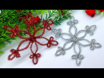 Low Budget Christmas Decor - Christmas Snowflakes Making at Home - Decorate With Me -Dollar Tree DIY