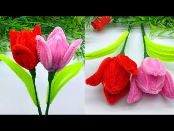 Tulip Flower - How to Make Flower - Home Decoration Craft - Decorate With Me - DIY Handmade Crafts
