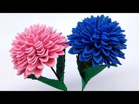 Easy Foam Paper Flower - Beautiful Craft Ideas from EVA Foam Sheet Flowers - DIY Crafts