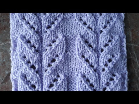 Красивый ажурный узор спицами для туники, кофты, жилета, джемпера.