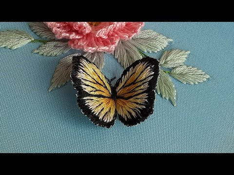 How to embroider a butterfly Stumpwork Hand Embroidery How to embroider a butterfly Stumpwork Hand Embroidery