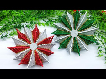 DIY 3D Paper Snowflake ❄️ Chirstmas Craft | how to make 3D snowflake ❄️ Christmas 2023