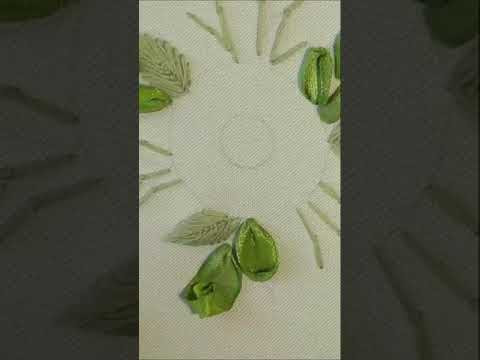 White flower Easy Ribbon Embroidery short White flower Easy Ribbon Embroidery short