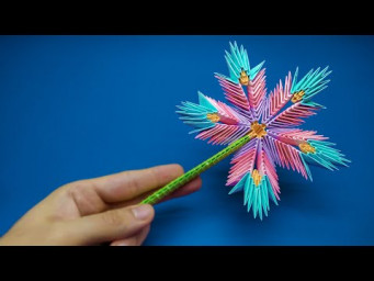How to make a 3D origami Simple Flower
