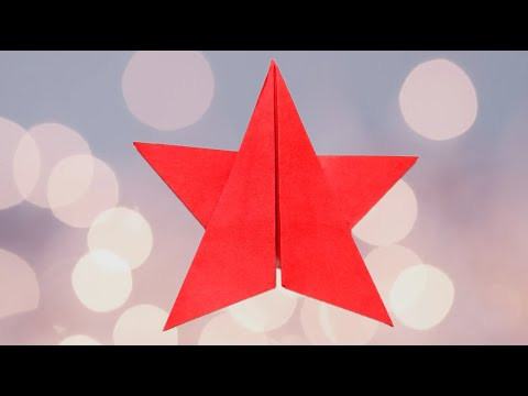 Оригами ЗВЕЗДА ИЗ БУМАГИ  Как сделать звезду из бумаги, поделки на 9 мая   объемная звездочка