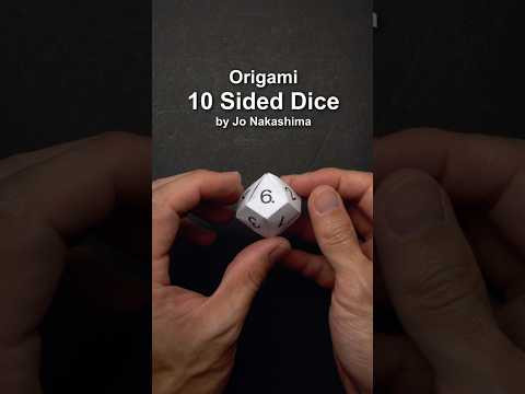 Origami 10 Sided Dice #shorts Origami 10 Sided Dice #shorts