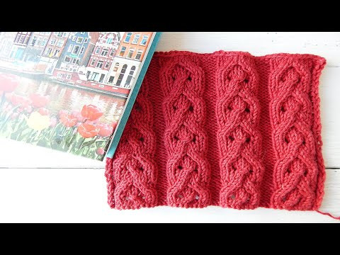 Очень красивый узор спицами жгуты и ажур схема/A very beautiful pattern of spokes Очень красивый узор спицами жгуты и ажур схема/A very beautiful pattern of spokes