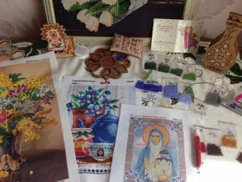 Вишивка бісером Букет з мімозами від Mika,Кава від Барви Поділля, ікона &hellip;