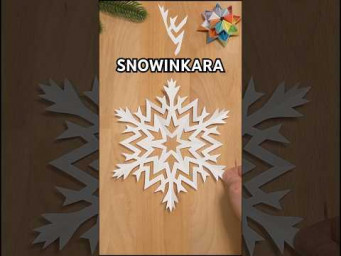 INCL ART EASY SNOWFLAKE SNOWINKARA TUTORIAL | HOW TO CUT A SNOWFLAKE OUT OF PAPER #cristmasdecor