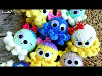 Амигуруми: схема Осьминожки. Игрушки вязаные крючком - Free crochet patterns.