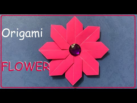 Цветок оригами из 8 модулей | Origami flower made of 8 modules Цветок оригами из 8 модулей | Origami flower made of 8 modules
