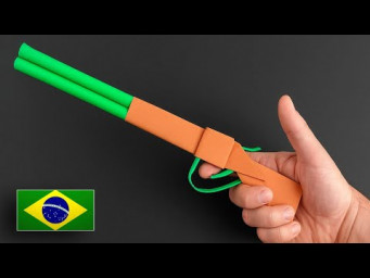 Como Fazer uma Espingarda de Papel Sem Cola!
