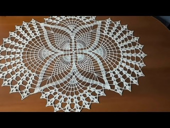Салфетка ажурная 3Часть. Салфетка для начинающих.