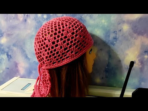 Ажурная БАНДАНА крючком. Бандана для начинающих. Ажурная БАНДАНА крючком. Бандана для начинающих.