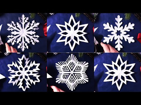 ❄️ 5 Простых 6-лучевых снежинок из бумаги ✂️ Пошаговые инструкции для зимнего декора ❄️ 5 Простых 6-лучевых снежинок из бумаги ✂️ Пошаговые инструкции для зимнего декора