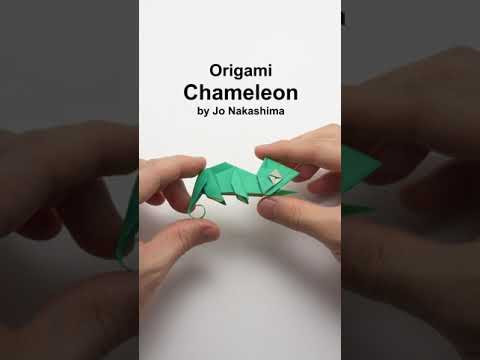 ORIGAMI CHAMELEON #shorts